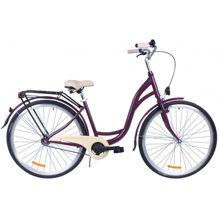 Mestský bicykel 28 Fuzlu City S-1 fialová